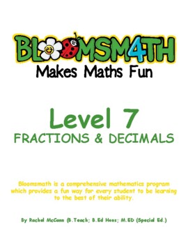 Preview of Bloomsmath Differentiated Fractions & Decimals Maths Activities for Year 6