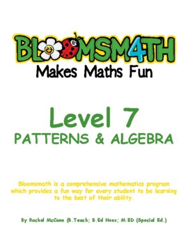 Preview of Bloomsmath Differentiated Patterns & Algebra Maths Activities for Year 6