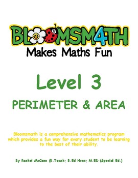 Preview of Bloomsmath Differentiated Perimeter & Area Maths Activities for Year 2