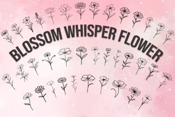 Preview of Blossom Whisper Flower Font