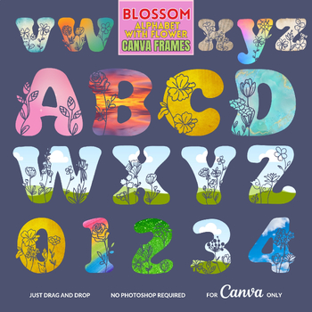 Preview of Blossomtype Canva Frames