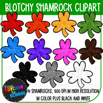 Preview of Blotchy Shamrock Clipart