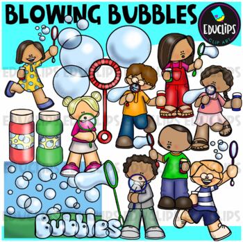 Preview of Blowing Bubbles Clip Art Set {Educlips Clipart}