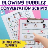 Blowing Bubbles Speech Therapy Conversation Scripts