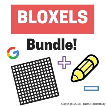 Preview of Bloxels Bundle Writing, Math, Google Sheets, and Technology I Cans!