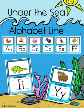 Blue Alphabet Posters by Kinderfree | TPT