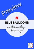 Blue Balloons: Fun colour Song with music recording and vi