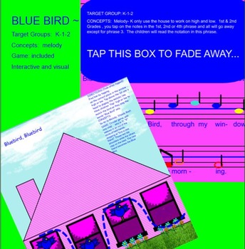 Preview of Blue Bird~Game song~ta, ti-ti~pattern~ Smartboard