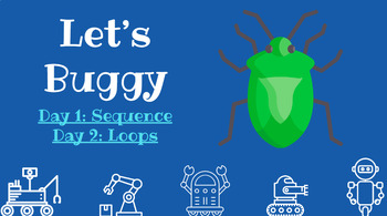 Preview of Blue-Bot/Bee-Bot Let's Buggy 2-Day Lesson and Manipulatives