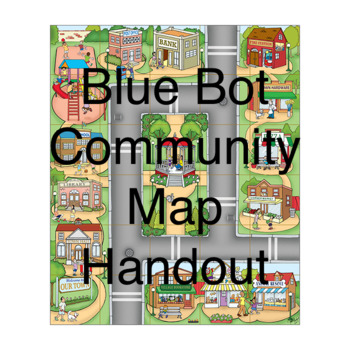 Preview of Blue Bot Community Map Handout - EDITABLE FREEBIE