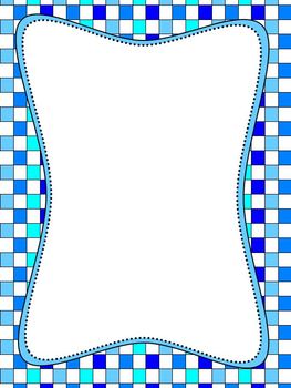 blue checkered border