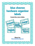 Blue Chevron Teacher Toolbox Labels