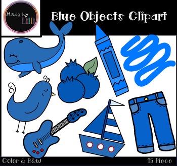 Blue Color Objects Clipart By Made By Lilli Clipart Tpt