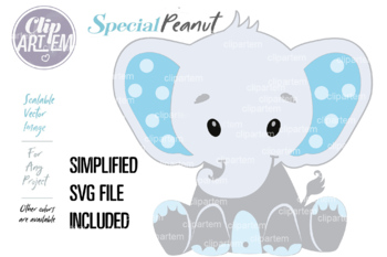 Download Blue Elephant Svg Vector Watercolor Boy Elephant With Blue Ears Clip Art