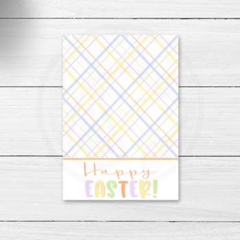 Preview of Pastel Happy Easter Printable Mini Flat Lay Cookie Card Tags, Easter Note Cards
