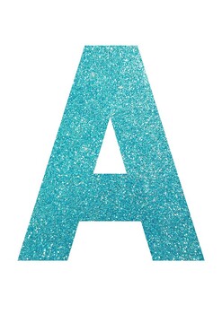 Preview of Blue Glitter Print | A-Z 0-9 Decor | Printable Bulletin Board | Letters Number
