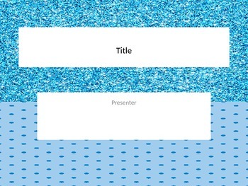 Preview of Blue Glitter and polka dot powerpoint template