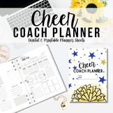 Blue & Gold Cheer Coach Planner, Printable Digital Downloa
