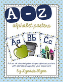Blue & Green Alphabet Posters