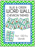 Blue & Green *Seahawks* Chevron themed Word Wall