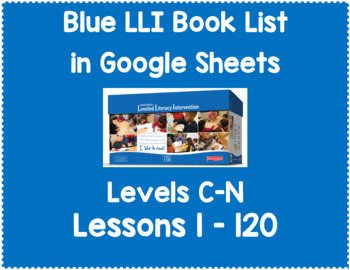 Preview of Blue LLI Book List (Google Sheet)