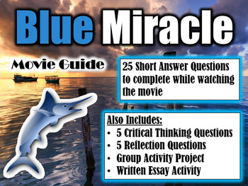 Preview of Blue Miracle Movie Guide (2021) - Movie Questions with Extra Activities