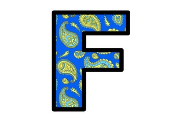 Preview of Blue Paisley, Bulletin Board Letters, Classroom Decor, Ancient India Project