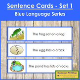 Blue: Phonetic Sentence Cards Set #1 - Montessori Phonics