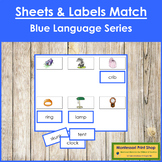 Blue: Phonetic Sheets & Labels - Montessori Phonics