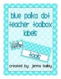 Blue Polka Dot Teacher Toolbox Labels