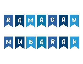 Preview of Blue RAMADAN MUBARAK Banners for RAMADHAN Month 2024