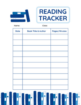 Preview of Blue Reading Tracker