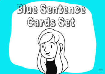 Preview of Blue Sentence cards