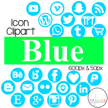 Preview of Blue Social Media Icons