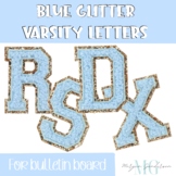 Blue Varsity Letters Alphabet