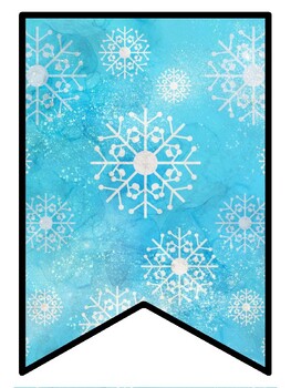 12 Snowflake Bulletin Board Cut-Out Set Winter 12 8 6 Blue