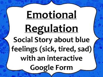 Preview of Blue Emotions Social Story Freebie!