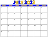 Blue and Gold School Calendar! Editable and Publishable