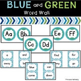 Blue and Green Word Wall