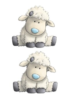 Blue and Grey Sheep Decorations/Flags by Marli Bredenhann | TPT