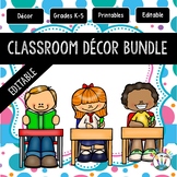 Blue and Pink Large Polka Dots Designed Classroom Decor Pack #9