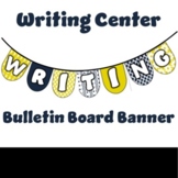Blue and Yellow Writing Center Bulletin Board Banner