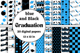 Blue and black graduation 2024 digital papers