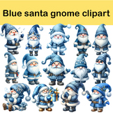 Blue santa gnome clipart