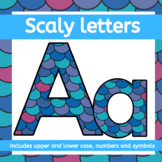 Blue scaly bulletin board display letters (for personal an