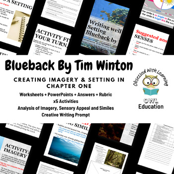 Preview of Blueback By Tim Winton Creating Imagery & Setting Chapter One (BUNDLE)