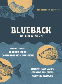 Preview of Blueback - Tim Winton - Novel Study Bundle - Teacher Guide - Literacy Task Cards