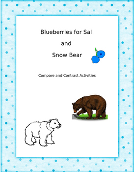 Preview of Blueberries for Sal and Snow Bear Activities