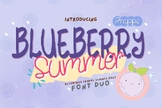 Blueberry Frappe Bubble font letters bundle for teachers