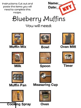 Blueberry Muffin Recipes for Adapted Curriculum Classrooms by Adapt for Me